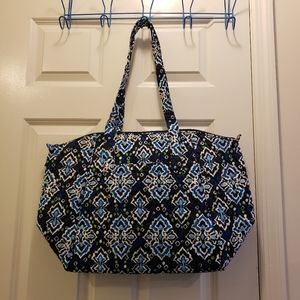 Vera Bradley Travel Tote Ink Blue Large Duffel